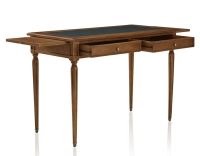 Antique Louis XVI style desk green leather top L110 cm