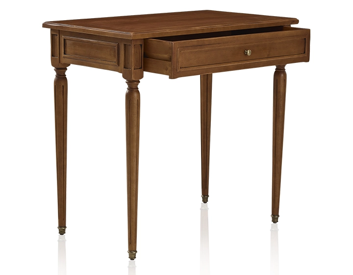 Antique Louis XVI style desk wooden top L80 cm