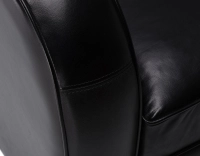 Sillón club de piel negro