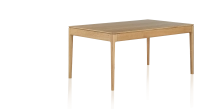 Mesa extensible de 8 a 14 personas de roble con tablero y extensiones de madera en tinte natural 210x100 cm