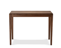 Console extensible en noyer avec 2 allonges teinte naturelle 100x50 cm