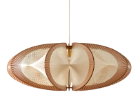 Suspension en bois et fil de coton tressage twist petit modèle