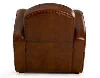Fauteuil club cuir marron vintage