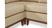 7 seater corner sofa cream fabric (3G - A - 3D)