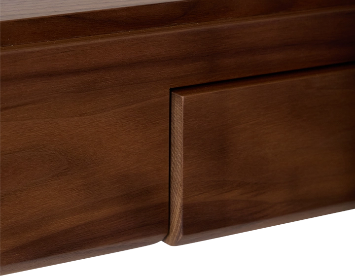 Bureau design en noyer teinte naturelle L80 cm