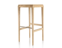 H80 cm designer bar stool natural wood stain wooden seat
