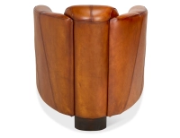 Fauteuil club cuir marron clair
