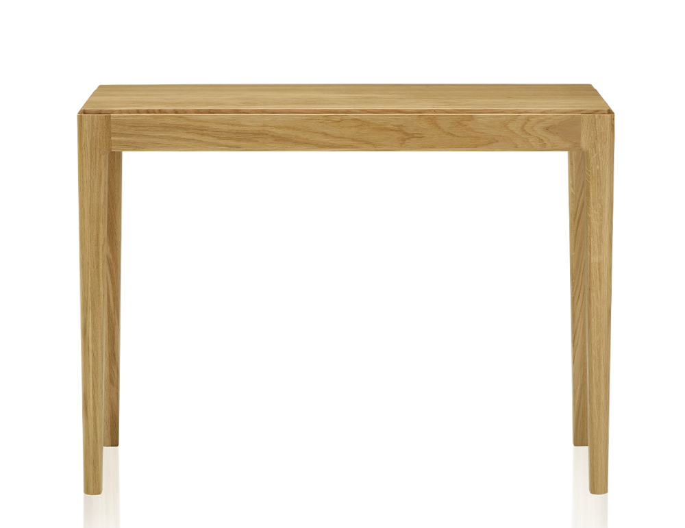 Console extensible en chêne avec 2 allonges teinte naturelle 100x50 cm