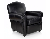 Fauteuil club cuir noir