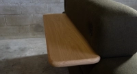 Canapé design tissu en laine bouillie marron