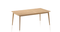 Table extensible en chêne 6 à 8 personnes avec plateau et allonges bois teinte naturelle 140x90 cm