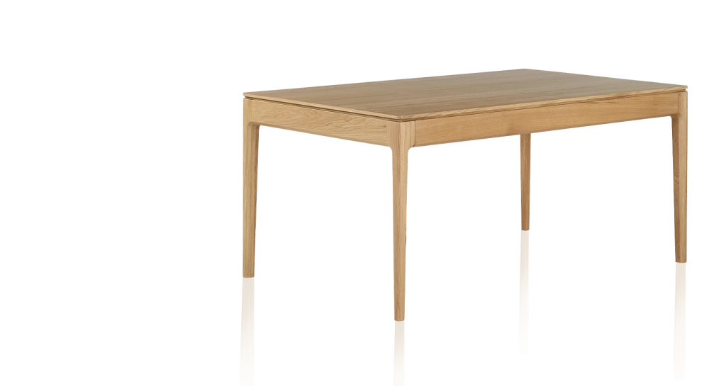 Table extensible en chêne 6 à 10 personnes avec plateau et allonges bois teinte naturelle 160x100 cm