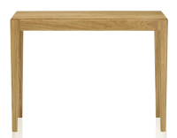 Console fixe en chêne sans tiroir teinte naturelle 100x40 cm
