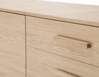 3-door oak sideboard natural wood finish