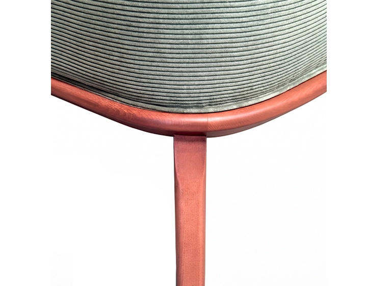 Fauteuil design tissu velours côtelé vert forêt