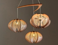 Wooden and cotton thread suspension, twist weave