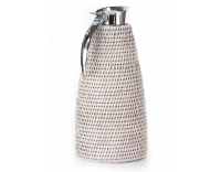 White rattan thermos 1 litre
