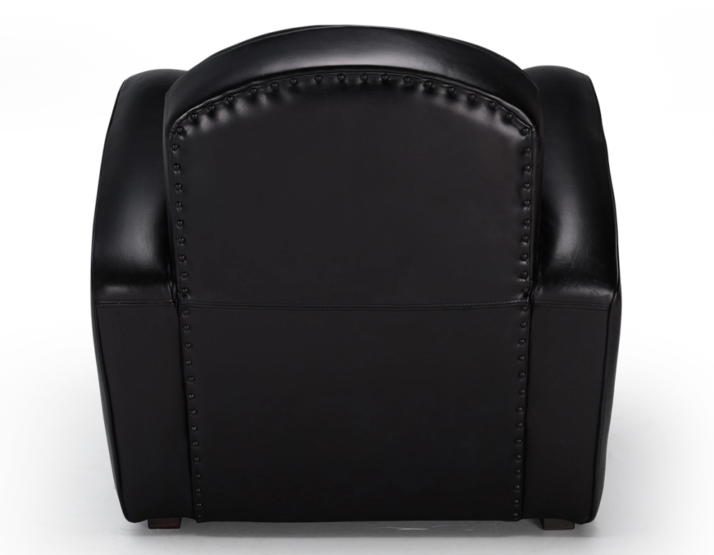 Sillón club de piel negro