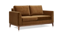 Canapé design 2 places tissu velours bronze
