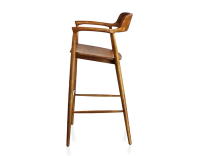 Tabouret de bar h80 cm bois teinte merisier
