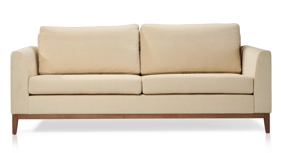 Sofá de diseño de 3 plazas tejido crema