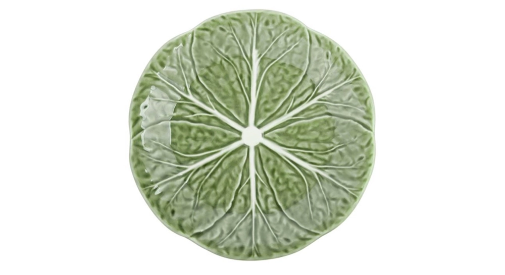 19cm green earthenware dessert plates set of 2