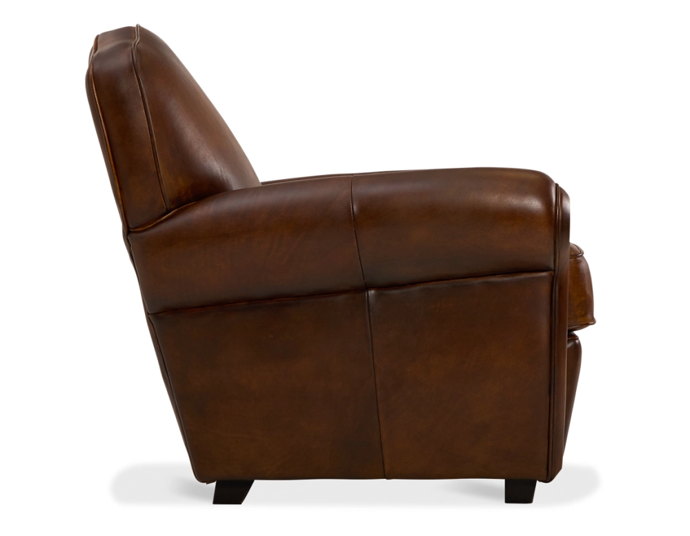 Sillón club de piel marrón vintage
