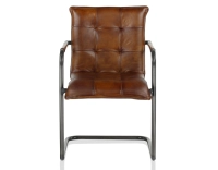 Fauteuil de bureau cuir marron vintage
