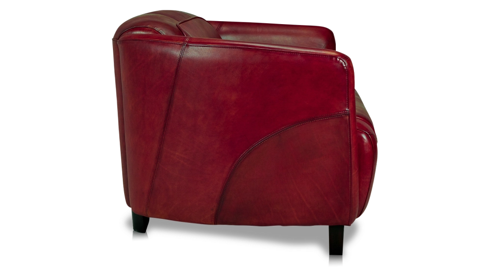 2 seater leather club sofa burgundy