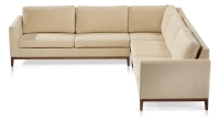 7 seater corner sofa cream fabric (3G - A - 3D)