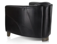 Fauteuil club cuir noir