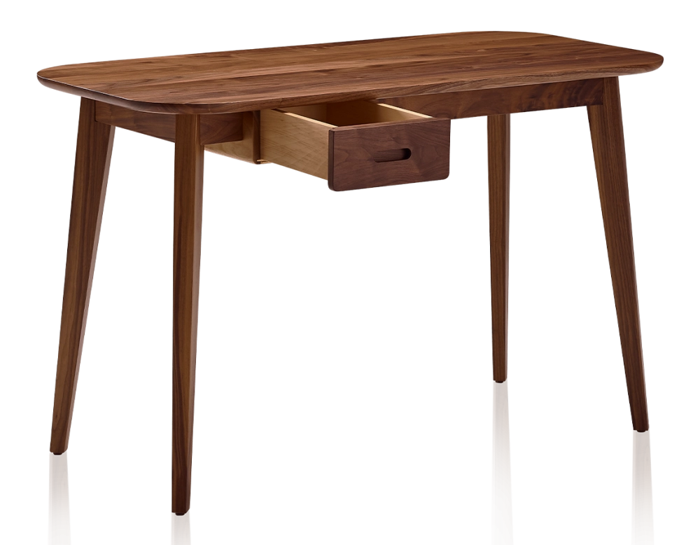 Bureau scandinave en noyer teinte naturelle L120 cm