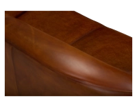 2 seater leather club sofa light brown
