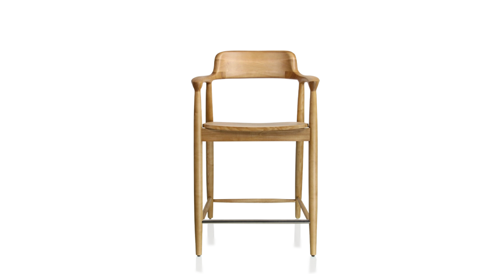 Tabouret de bar H60 cm bois teinte naturelle
