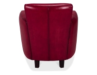 Sillón club de piel rojo carmín