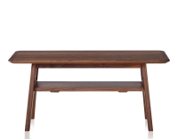 Table basse rectangulaire en noyer teinte naturelle 100x50 cm 100x50 cm