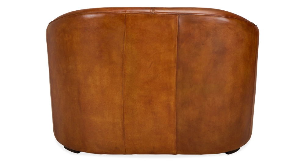 2 seater leather club sofa light brown