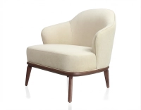 Designer armchair tissu crème