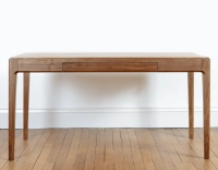Bureau design en noyer teinte naturelle L150 cm