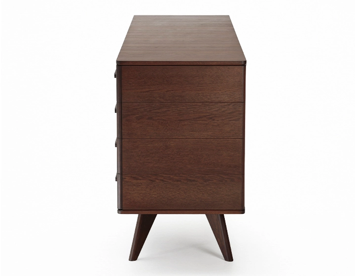 Buffet 3 portes en chêne bois teinte foncé