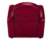 Sillón club de piel rojo carmín
