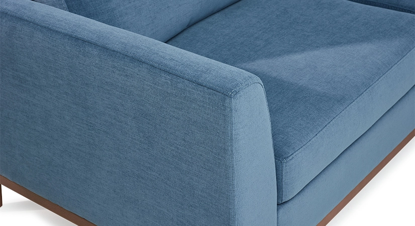 2 seater designer sofa denim fabric