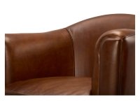 Fauteuil club cuir marron vintage