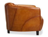 Fauteuil club cuir cognac