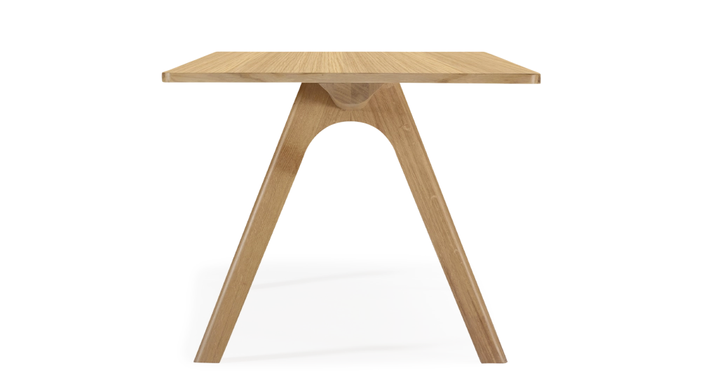 Table salle à manger 8 personnes en chêne teinte naturelle plateau bois 180x100 cm