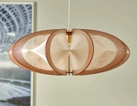Suspension en bois et fil de coton tressage twist grand modèle