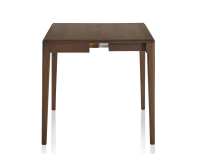 Console extensible en chêne avec 2 allonges teinte marron foncé 120x50 cm