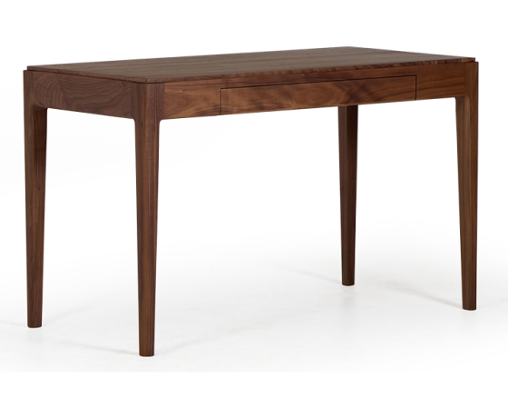Bureau design en noyer teinte naturelle L120 cm