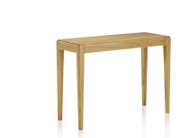Console extensible en chêne avec 2 allonges teinte naturelle 100x50 cm
