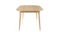 8 person oak dining table natural tint 180x100 cm
